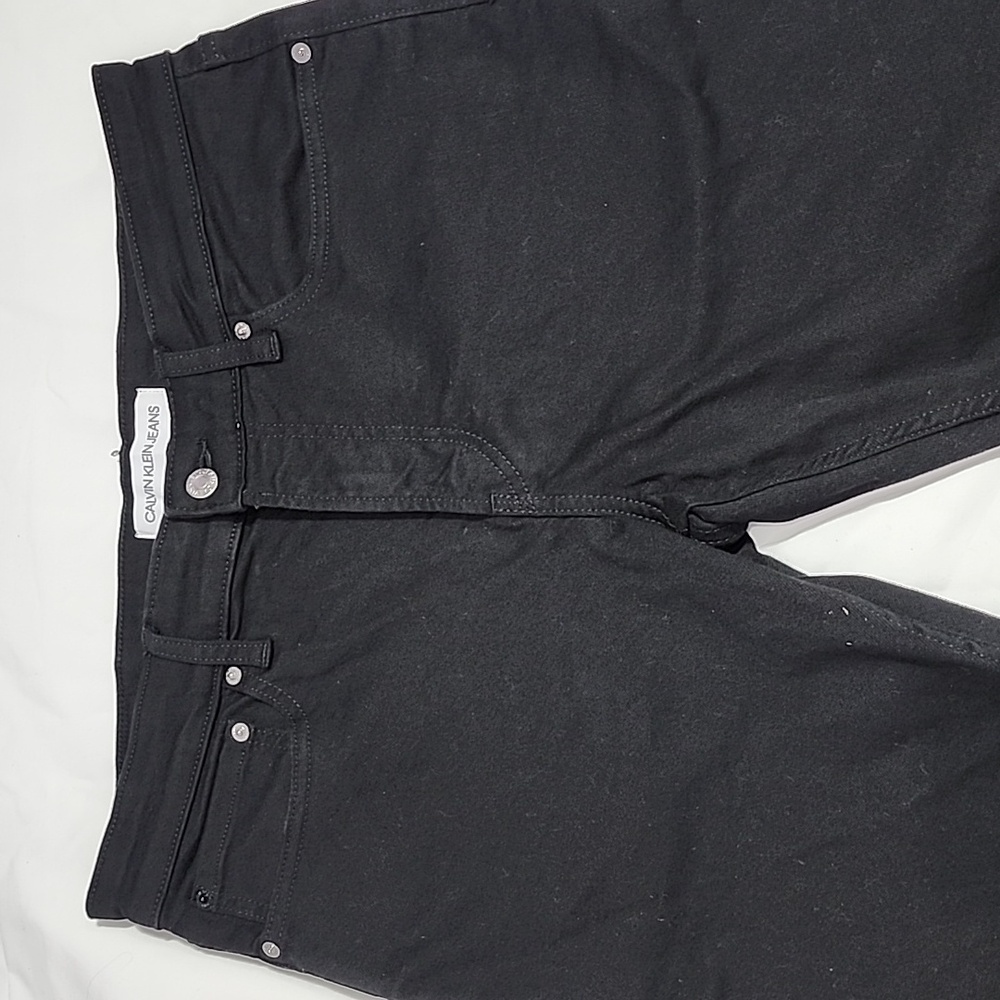 CALVIN KLEIN JEANS MENS DENIM BLACK SLIM JEANS W32 X L30 - Picture 7 of 16